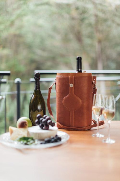 Piel Leather Double Deluxe Wine Carrier 10