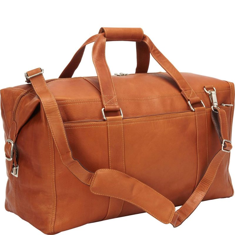 Piel Leather Extra Large Zip-Pocket Duffel