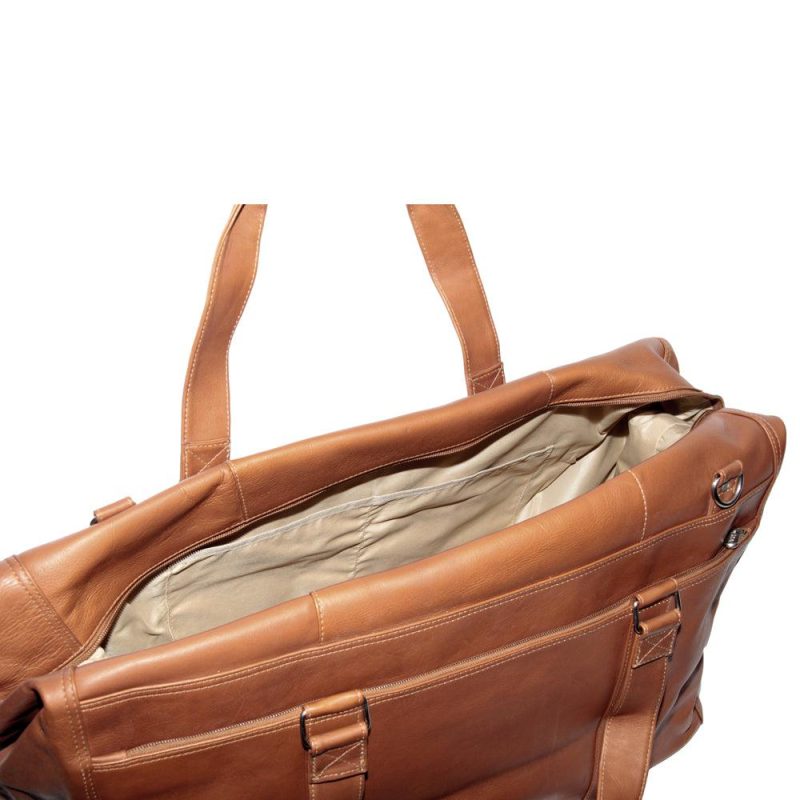 Piel Leather Extra Large Zip Pocket Duffel 8