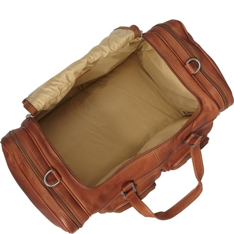 Piel Leather False Bottom Duffel Bag 4