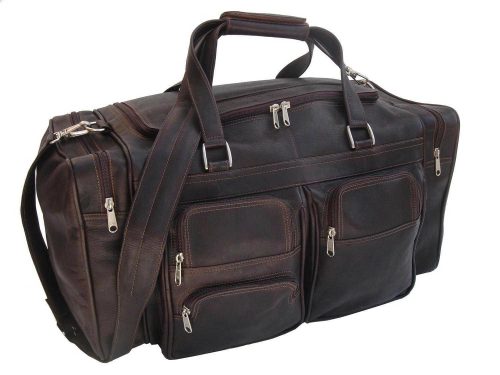 Piel Leather Medium Duffel With Pockets