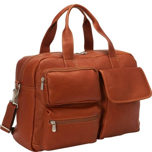 Piel Leather Multi-Pocket Carry-On Duffel