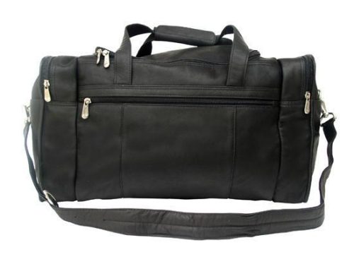 Piel Leather Travel Duffel with Side Pockets