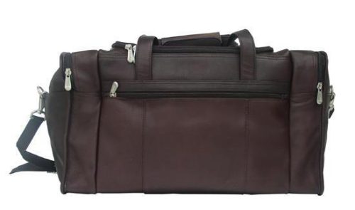 Piel Leather Travel Duffel with Side Pockets