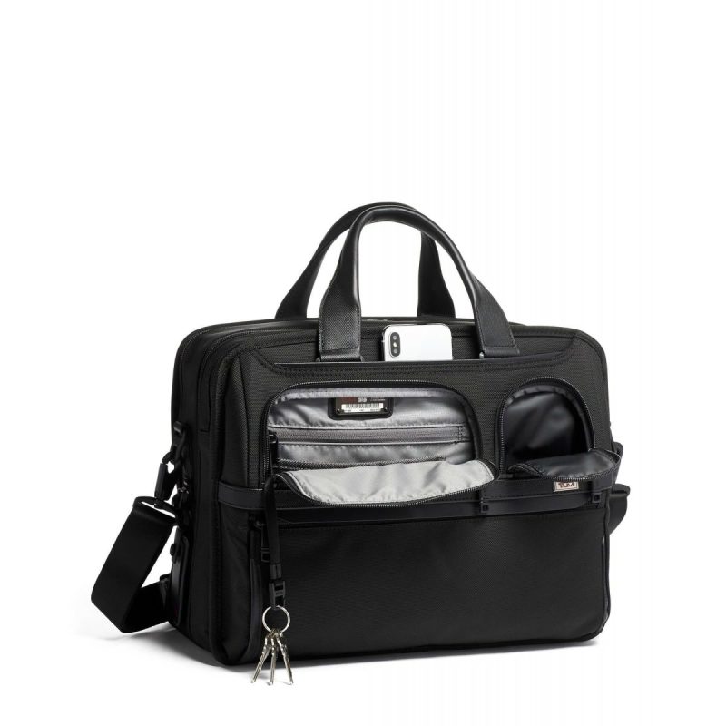 TUMI Alpha 3 Expandable Organizer Laptop Brief 4