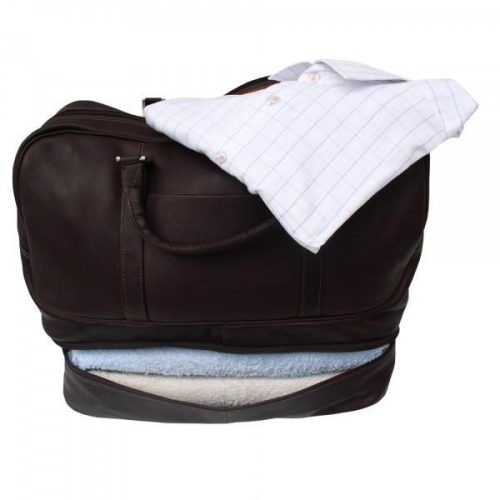 piel leather false bottom sports bag 2