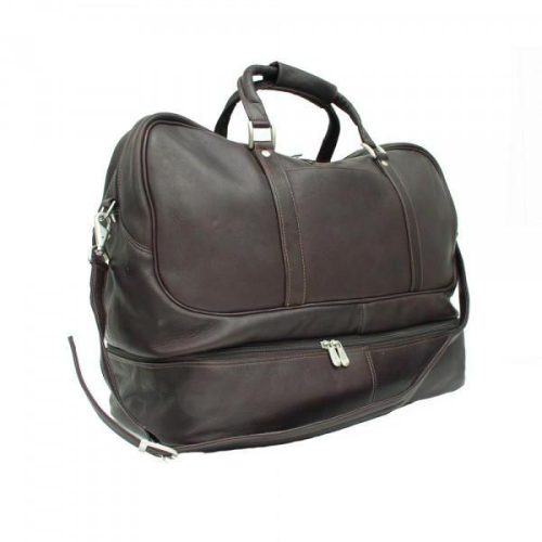 piel leather false bottom sports bag 6