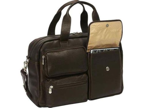 piel leather multi pocket carry on duffel 3